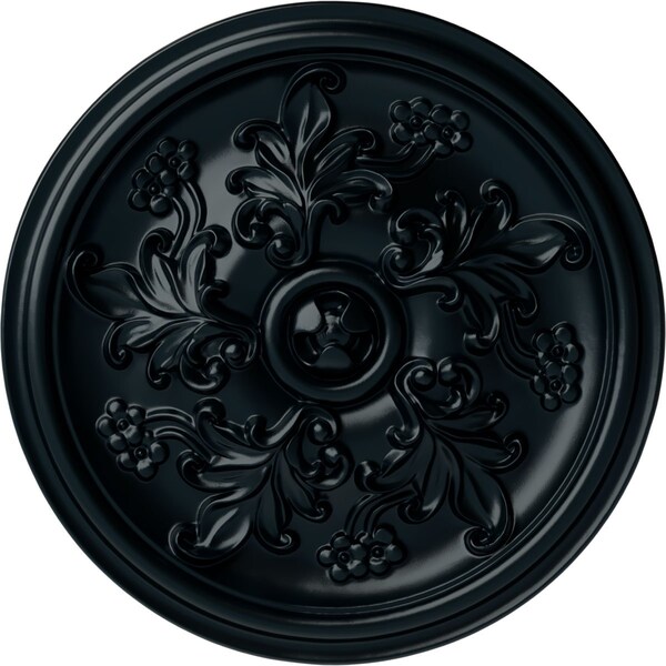 Ekena Millwork Katheryn Ceiling Medallion (Fits Canopies up to 2 1/8"), 14 1/2"OD x 2 3/4"P, Night Shade CM14KTNSF - main